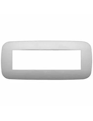 Vimar Eikon 20687.13 Placa redonda 7 módulos Plata Mate